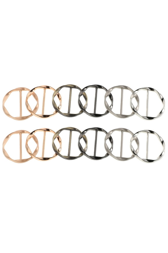 12PCS Scarf Clips Women Metal Rings for T Shirt Clothing Accessories to Fix Adjust Shirt Corners Shawls Scarves
