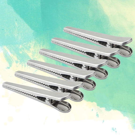 BESTYASH 12Pcs Snack Sealing Clip Stainless Steel Kitchen Food Storage Clamp