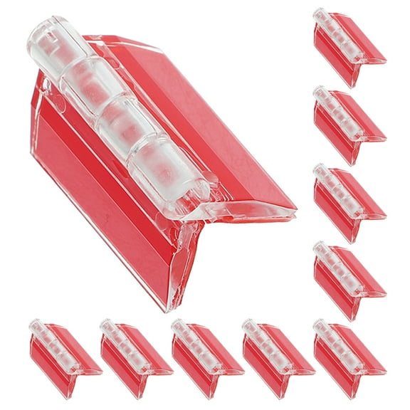 WORGEOUS 12pcs Acrylic Hinges Self Adhesive Clear Small Hinges Plastic Transparent Continuous Piano Hinge Folding Hinge Tools For Cabinet Drawer Furniture