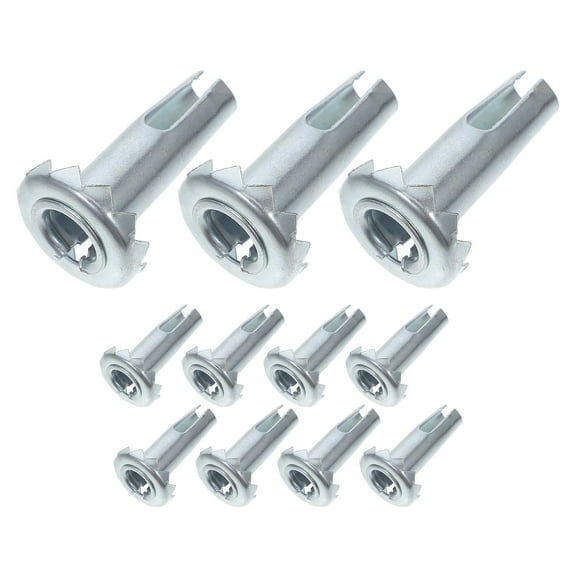 WORGEOUS 12pcs Caster Sockets Iron Caster Stem Sleeve Wheel Socket Furniture Insert for Stem Caster Grip Ring Caster Chair Legs Wooden Furniture Replacement