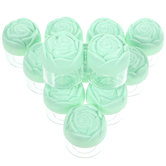 Mobutofu 12pcs Green Plastic Lotion Cream Container Storage for Women Travel