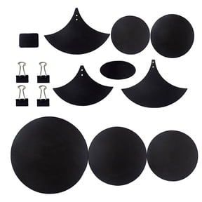 WORGEOUS 14-Piece Black Drum Mute Pad Set for Effective Noise Reduction - Perfect Practice Pads for Drummers and Percussion Players