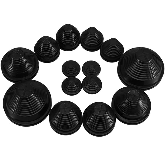 WORGEOUS 14 Pcs Rubber Grommets Tower Shaped Grommets Wire Hole Plug Rubber Gasket Cord Grommet Plug