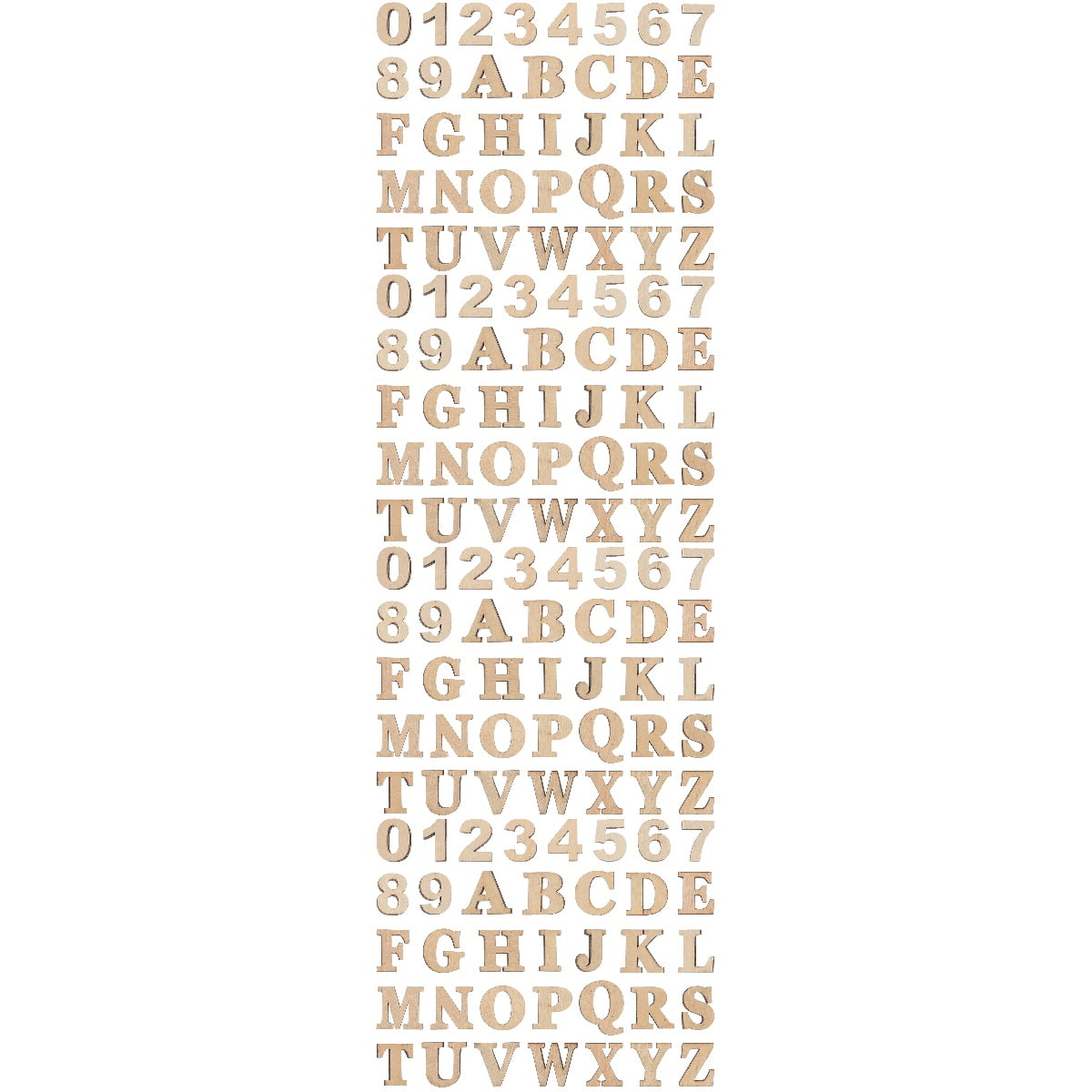 WORGEOUS 144 Pcs Small Unfinished Wood Numbers Decorative Wooden ...