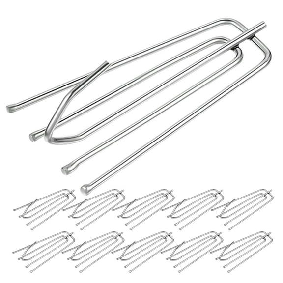 15pcs Stainless Steel Curtain Pins for Pleated Drapes Reliable 4 Prong Curtain Hooks Drapery Hooks Pinch Clips Replacement Hooks