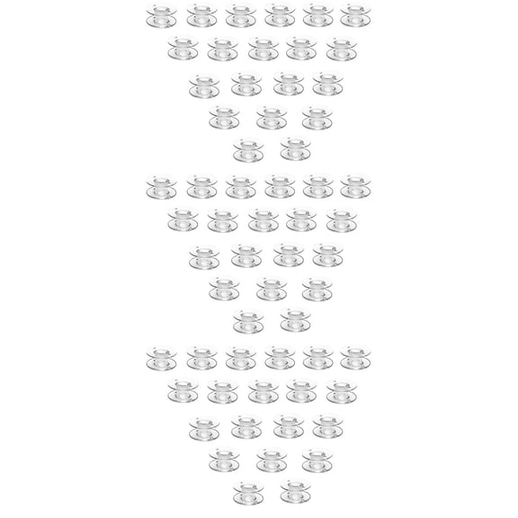 WORGEOUS 150 pcs 2.1cm Clear Plastic Domestic Sewing Machine Bobbins