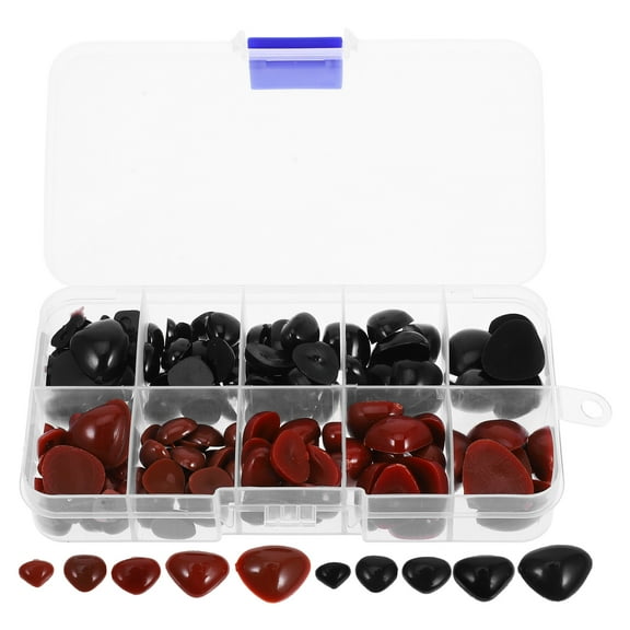 WORGEOUS 150pcs Crochet Bears and Stuffed Animals Doll Making with Plastic Safety and Craft Triangle Nose with Washers for Secure Attachment