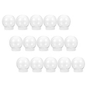 WORGEOUS Clear Water Globes Plastic 15Pack 3.4In Christmas Diy Snow Globe Kits