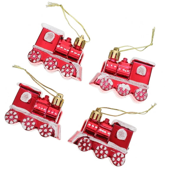 WORGEOUS 16 pcs Decorative Tree Hanging Ornaments Cartoon Train Shaped Xmas Tree Pendants