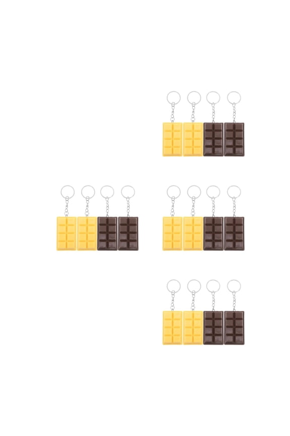 16 pcs Dessert Keychain Chocolate Pendant Keychians Dessert Party Favors Sweet Theme Keychain Pendant For Backpack Purse Luggage