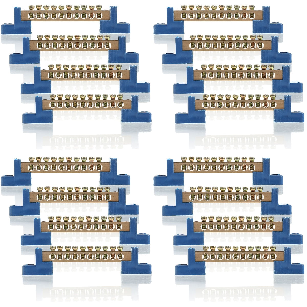WORGEOUS 16 pcs Distribution Terminal Bus Bar 10 Holes Distribution Box ...