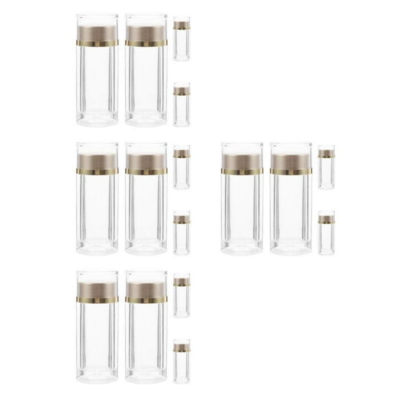 WORGEOUS 16 pcs  Mini Plastic Bottles With Lids 10ml Small Vials For Medicine Samples Reagent Test Sample Bottles Travel Medicine Bottles Empty Bottles