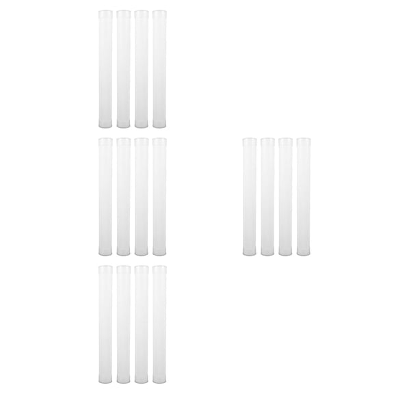 WORGEOUS 16 pcs  Plastic Storage Tubes With Caps Mailing Tubes Blueprints Poster Carrier Tube Artwork Poster Tubes For Shipping Storing