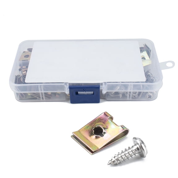 WORGEOUS  160 Pcs Bolts Spire Fastener Clips U Nuts Fasteners Self Tapping Screw