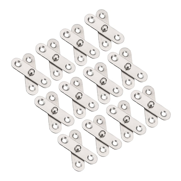 WORGEOUS 16Pcs Rotatable Door Hinges Stainless Steel Hinges Hidden Furniture Hinges