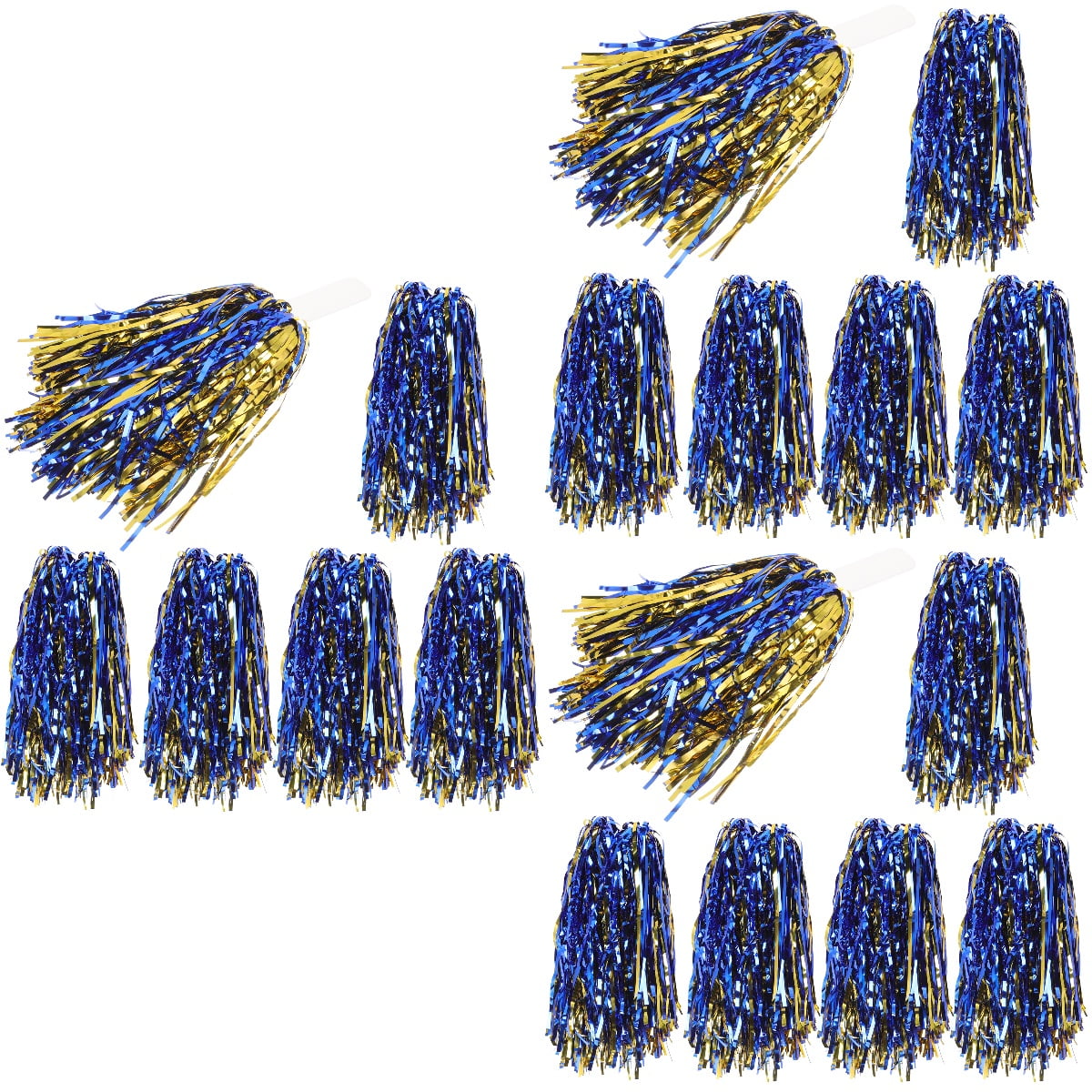 WORGEOUS 18 Pcs Cheerleading Pom Poms Metallic Cheerleader Pompoms Cheerleading Handheld Props