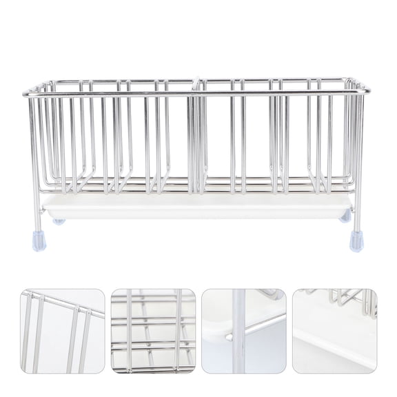 WORGEOUS Stainless Steel Dishwashing Sponge Holder 1 Pack Kitchen Sink Organizer Utility Storage