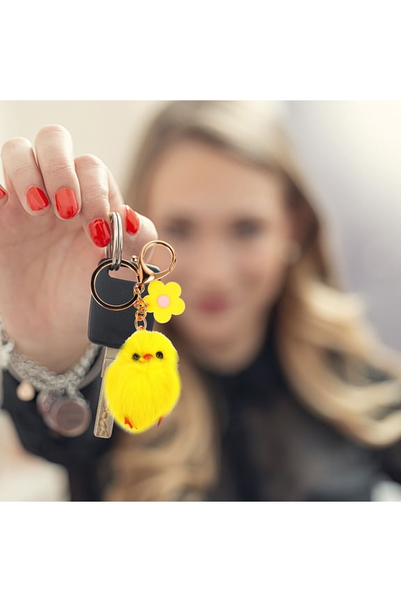 WORGEOUS 1Pack Plush Toy Keychain Chicken Plush Keychain for Bag Decoration and Elegant Style