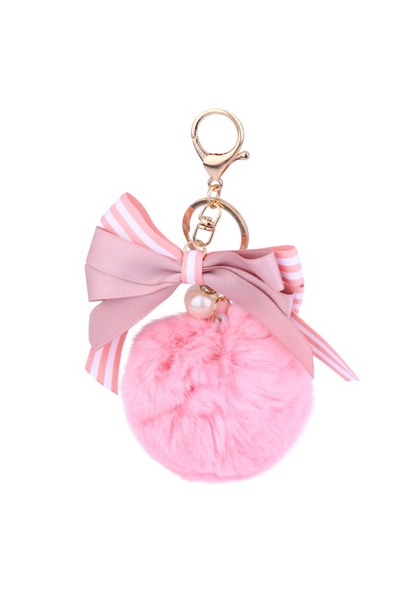 Key Chain Pink Alloy 1Pc 5.5x3.1x3.1in