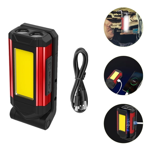 WORGEOUS 1Pcs Red 400lm Side Light Inspection Lamp for Campers and Repair Workers in Vehicle Maintenance