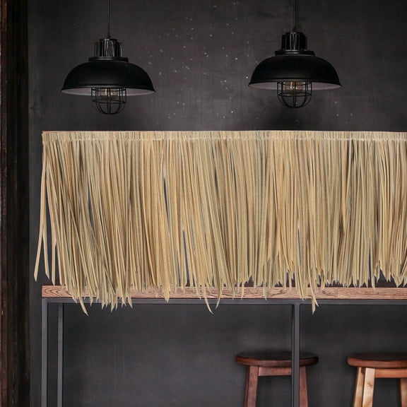 BESTYASH Simulated Thatch Roof Panel in Khaki for Farmhouse Style Outdoor Decoration