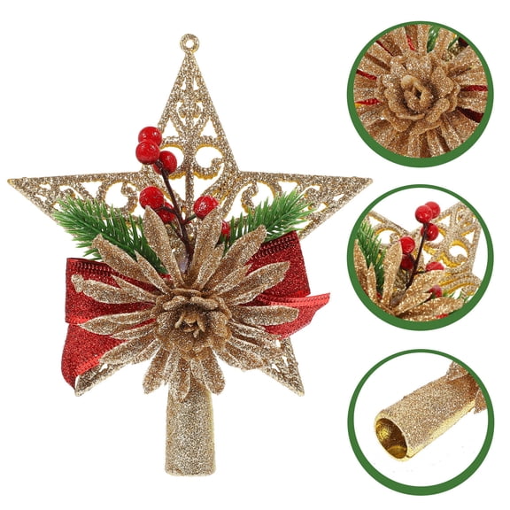 WORGEOUS Unique Tree Topper Treetop Plastic 1Pcs 6.9X5.7X1.6In