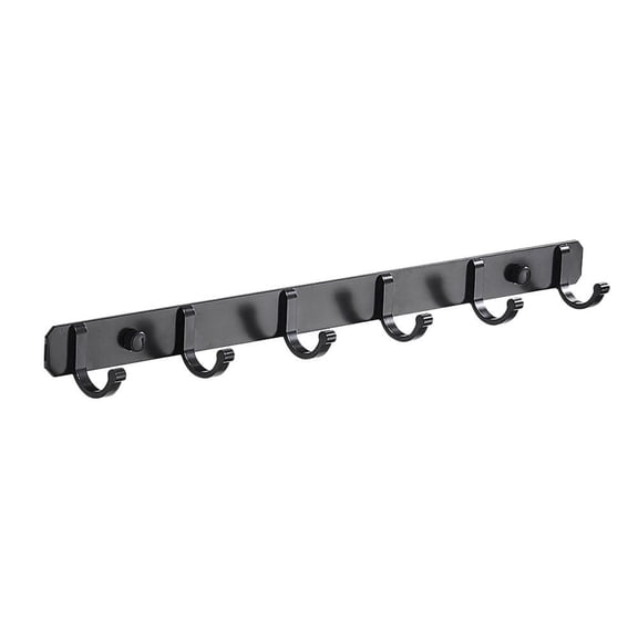 WORGEOUS 1Pcs Wall Rack Hook Entryway Hooks for Backpacks Black 44X5CM Home Decor
