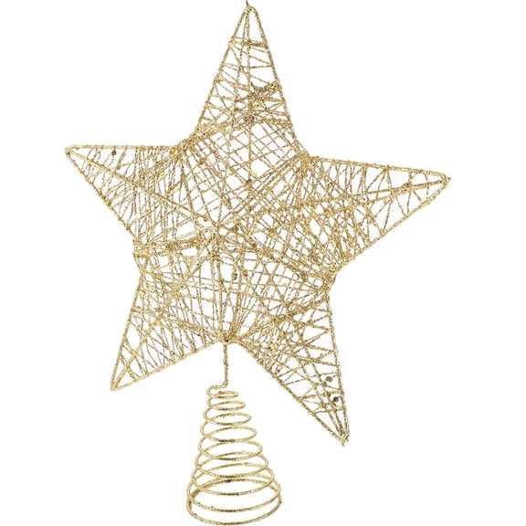 BESTYASH Golden Iron Treetop Star Decoration Safe and Convenient for Christmas