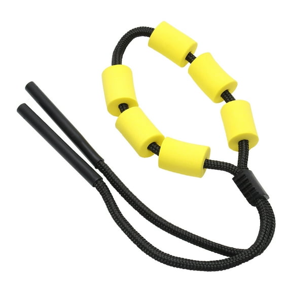 WORGEOUS 1Set Yellow Polyester Foam Sunglasses Floating Strap for Riding