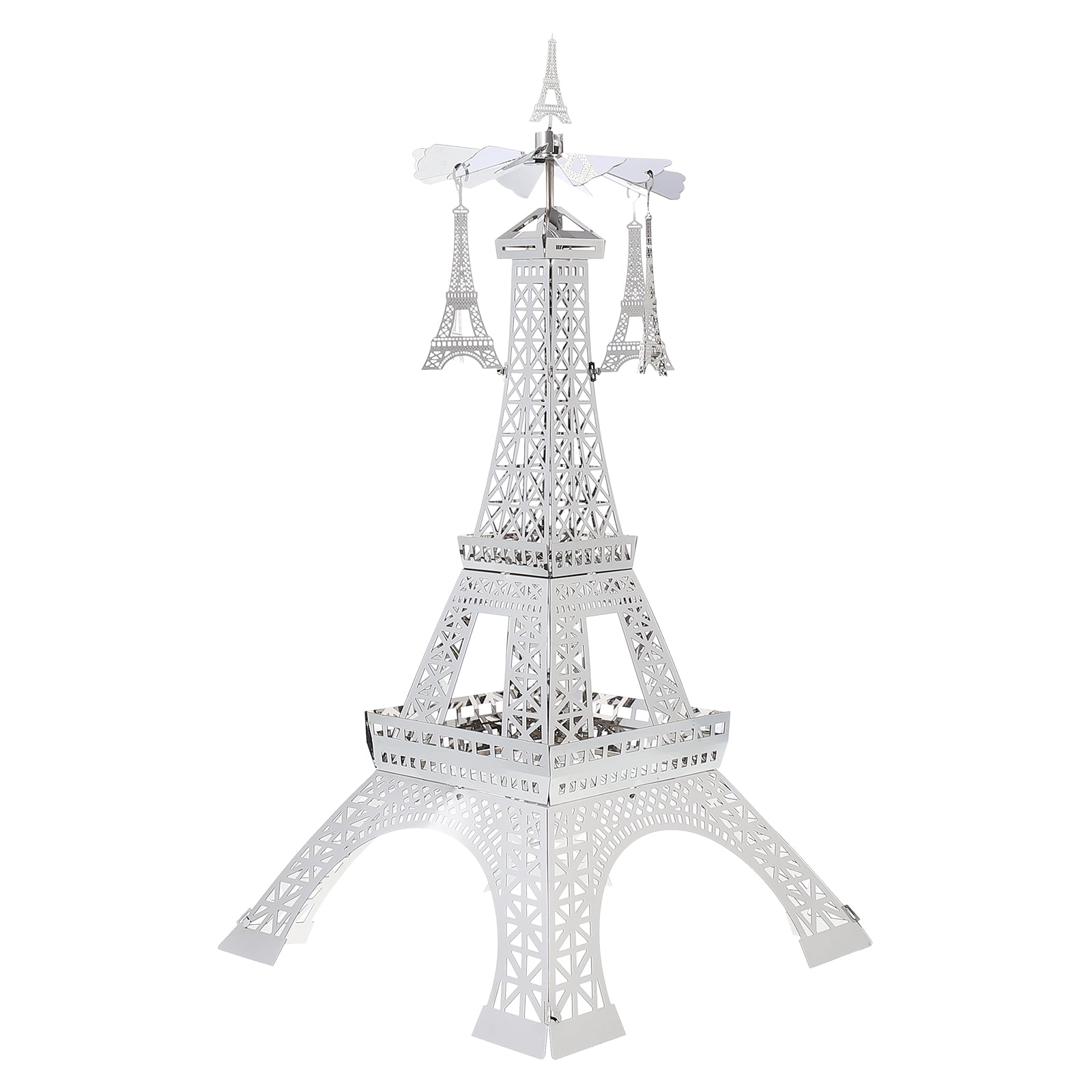 WORGEOUS 1pc Metal Rotating Candlestick Eiffel Tower Revolving Candle