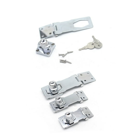 WORGEOUS 2.5 Inch Free Opening Button Lock Drawer Cabinet Lock Cabinet Door Lock (Silver)