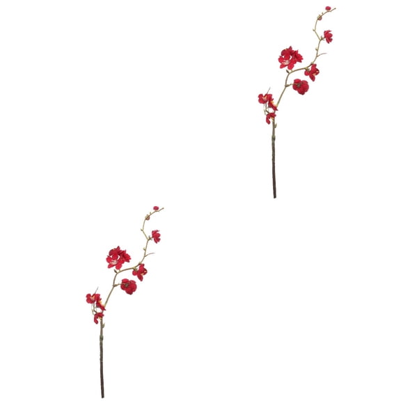 WORGEOUS 2 Bunches Artificial Plum Blossom Flowers, Fake Plum Flower Simulation for Home Decor and Floral Arrangements