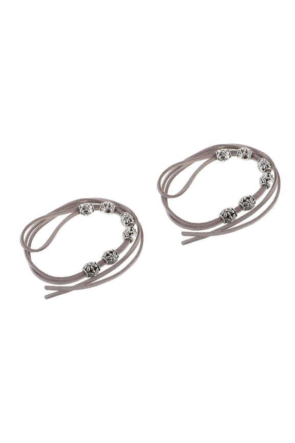 2 Count Skull Hair Beads Elastics Cord Accessories Rave Festival