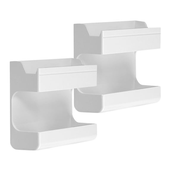 WORGEOUS  2 Pcs Adhesive Wall Phone Holder Outdoor Decor Artificial White