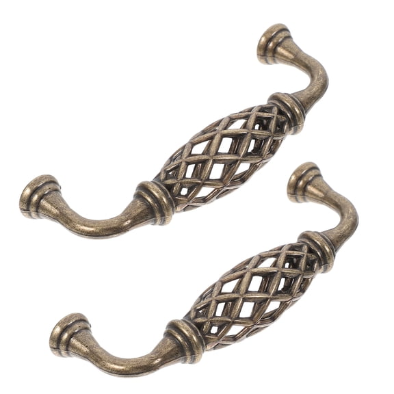 ADDHAT 2-Pack Vintage European Zinc Alloy Birdcage Cabinet Handles for Dressers, Drawers, and Home Decoration