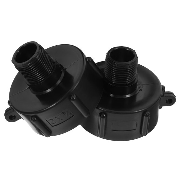 GOOHOCHY Heavy Duty IBC Tote Adapter for Garden Hose with Precision Threading and Wide Application Black PP Material 2 Pieces