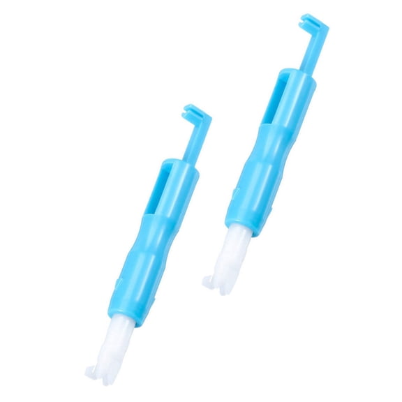WORGEOUS 2 Pcs Button Machine Automatic Needle Threader DIY Sewing Tool 7.5X1CM Sky-blue