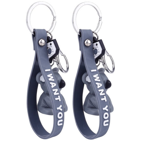 WORGEOUS  2 Pcs Chains Charm Small Animal Keychain Backpack Ornament