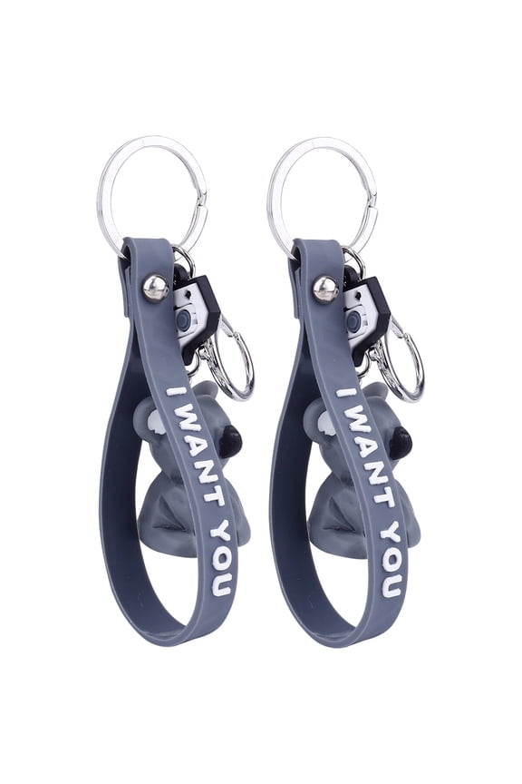 2-Pack Small Animal Charm Keychains for Backpack, Purse, or Keys - Cute Decorative Accessories