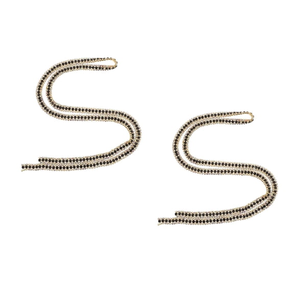WORGEOUS 2 Pieces Custom Handmade Lace Embellishment Three Row Chain for Apparel Accessories