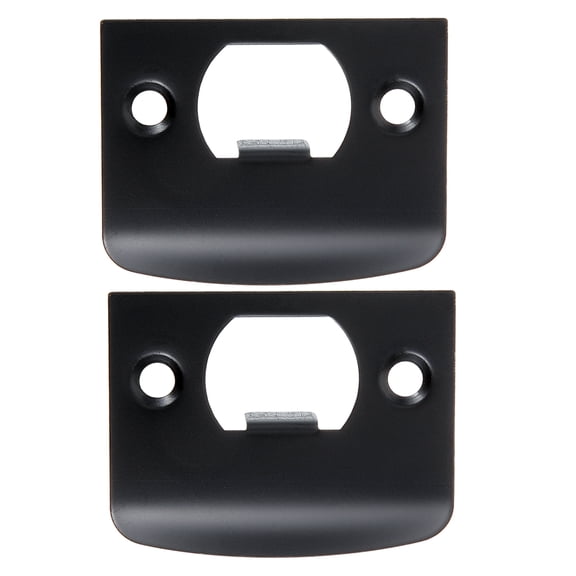 WORGEOUS  2 Pcs Door Strike Plate Striker Shear Grips Inserts A4 Stickers Black