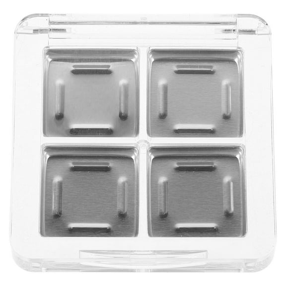 WORGEOUS 2 Pcs Empty Eyeshadow Palette With 4 Grids Transparent Makeup Tray Stylish Lipstick Storage Organizer Portable Makeup Box For Daily Use
