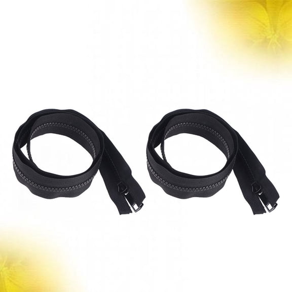 BESTYASH 2-Pack Black Zipper Replacement Sliders with Smooth Resin Side for Easy Repair and Use