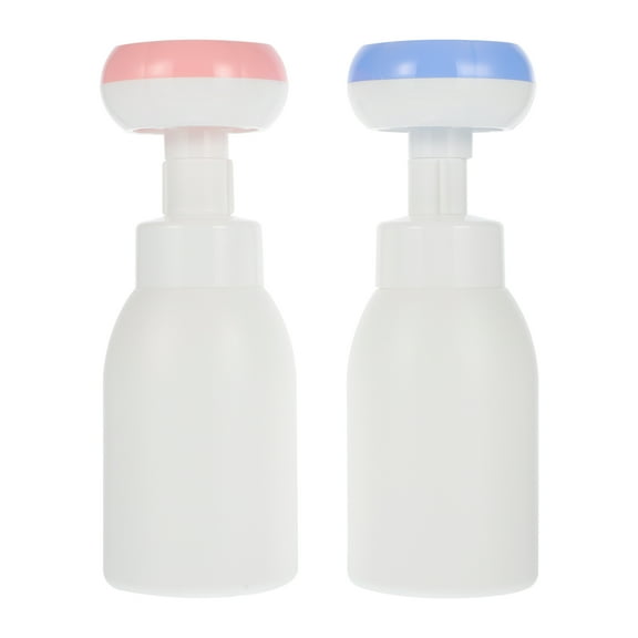 WORGEOUS 2 Pcs Flower Foam Bottle Hand Pump Small Squeeze Bottles Jar Dispenser Cream Toiletry Child