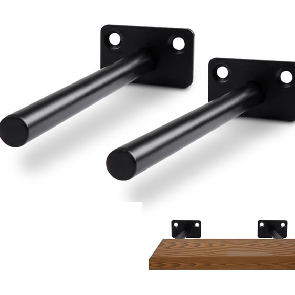 WORGEOUS 2 Pcs Heavy Duty Floating Shelf Bracket Cold-rolled Steel Wall Fixing
