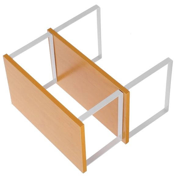 WORGEOUS 2 Pcs Kitchen Shelf Organizer Cabinet Storage Beige