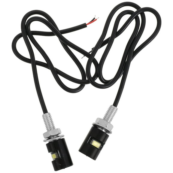 WORGEOUS 2 Pcs License Plate Light Motorcycle Lights Rear LED Bulb