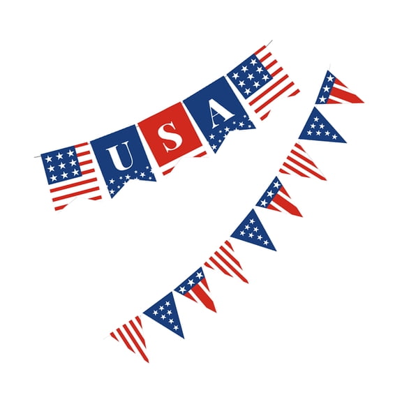 WORGEOUS 2 Pcs Pride Independence Day Banner Decoration 300.00X18.00X0.10CM