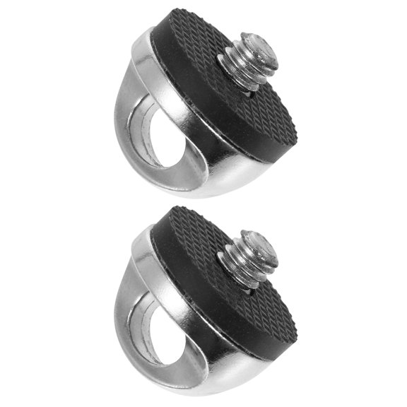 WORGEOUS 2 Pcs Ring Camera Screw Detachable Camera Strap Screw 2.5X2.5X0.8cm Silver