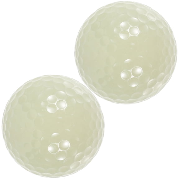 WORGEOUS Set of 2 Shiny Luminous Golf Balls Softball Size 4.00X4.00X4.00CM Beige Color
